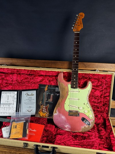 Fender Custom Shop 2022 60s Stratocaster Dual Mag II Super Heavy Relic Super Faded Aged Burgundy Mist Metallic